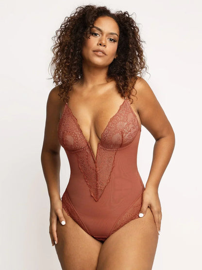 Sarah | SHAPEWEAR BODYSUIT WITH DEEP V-NECKLINE