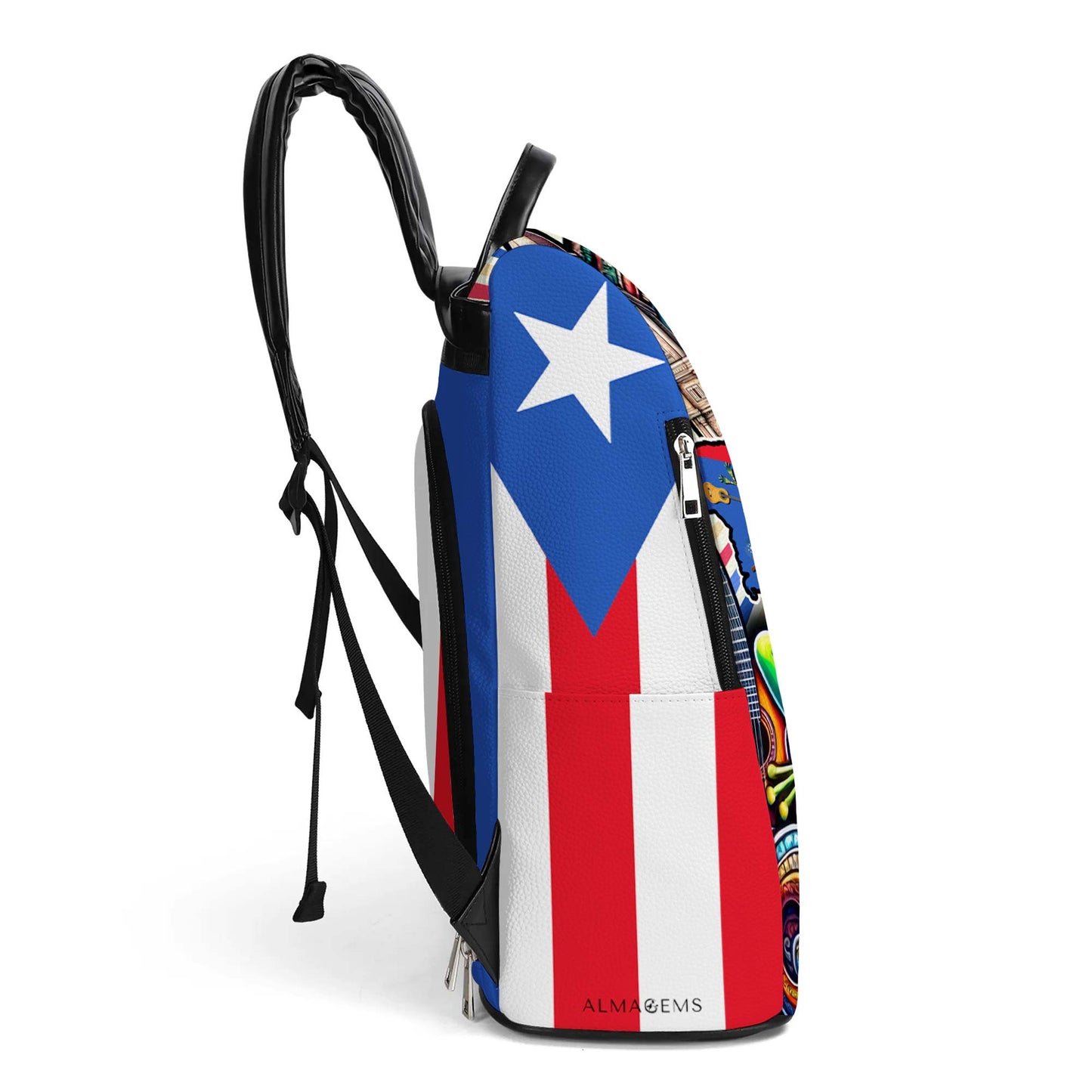 Hecho En Puerto Rico - Personalized Custom Leather BackPack - BP_MX14