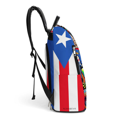 Hecho En Puerto Rico - Personalized Custom Leather BackPack - BP_MX14