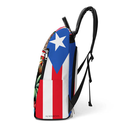 Hecho En Puerto Rico - Personalized Custom Leather BackPack - BP_MX14