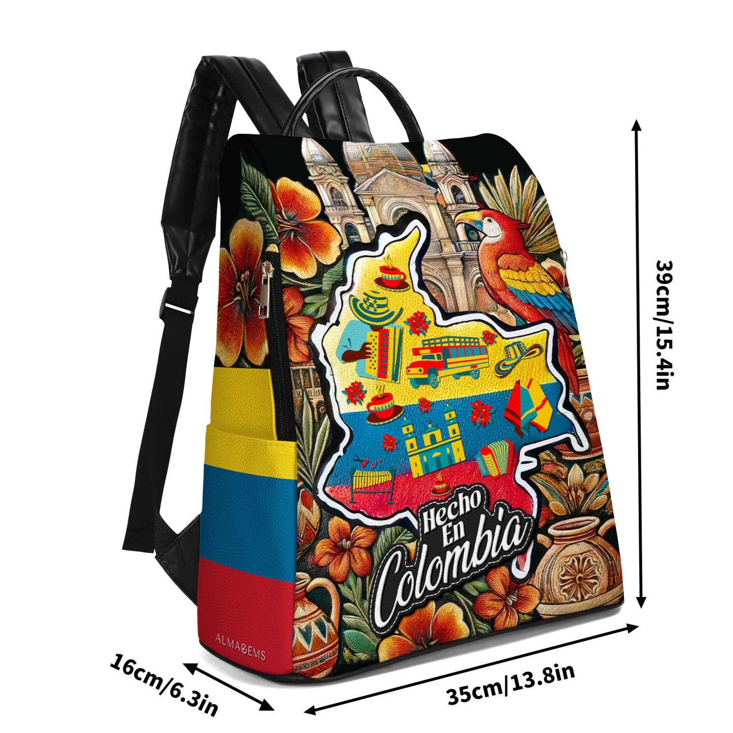 Hecho En Colombia - Personalized Custom Leather BackPack - BP_MX15