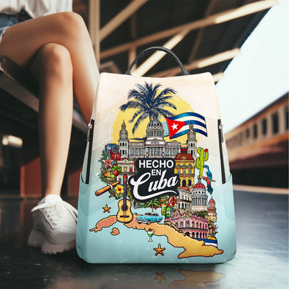 Hecho En Cuba - Personalized Custom Leather BackPack - BP_MX16