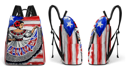 Puertorriqueña - Personalized Custom Leather BackPack - BP_MX18