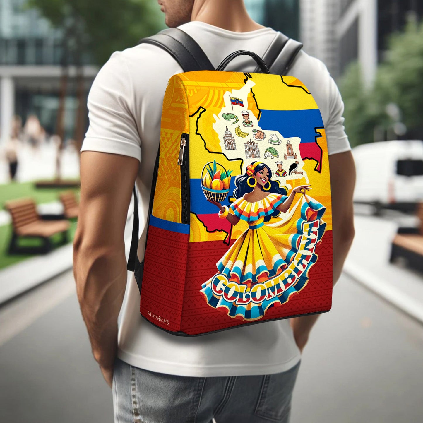 Colombiana - Personalized Custom Leather BackPack - BP_MX19