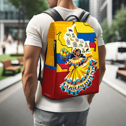 Colombiana - Personalized Custom Leather BackPack - BP_MX19