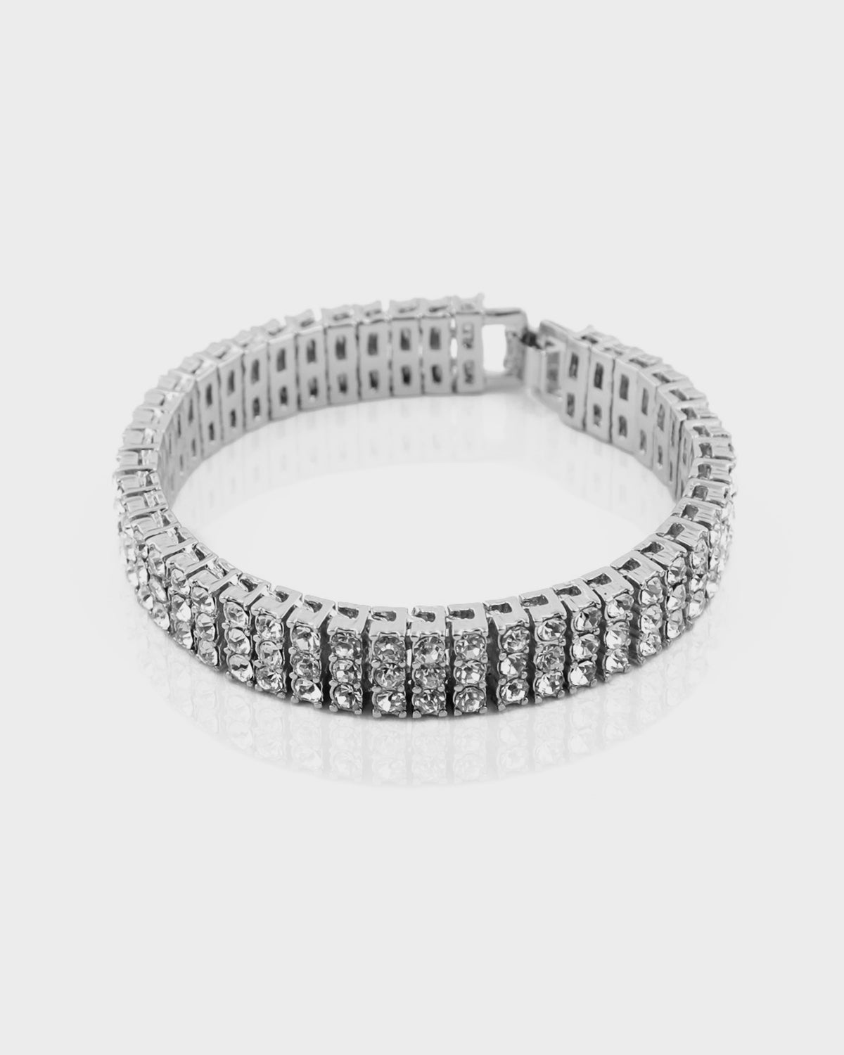 Tennis Bracelet Silver | 3 rows