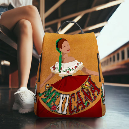 MEXICANA - Personalized Custom Leather BackPack - BP_MX10