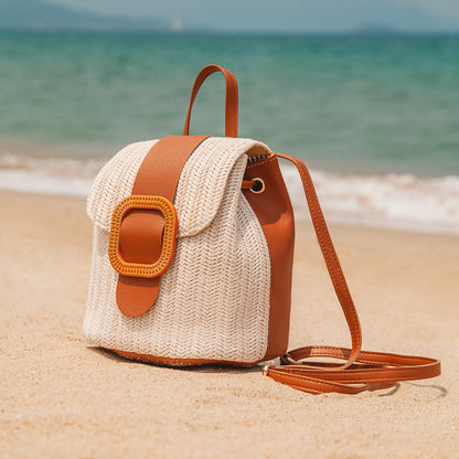 Buckle Straw Backpack