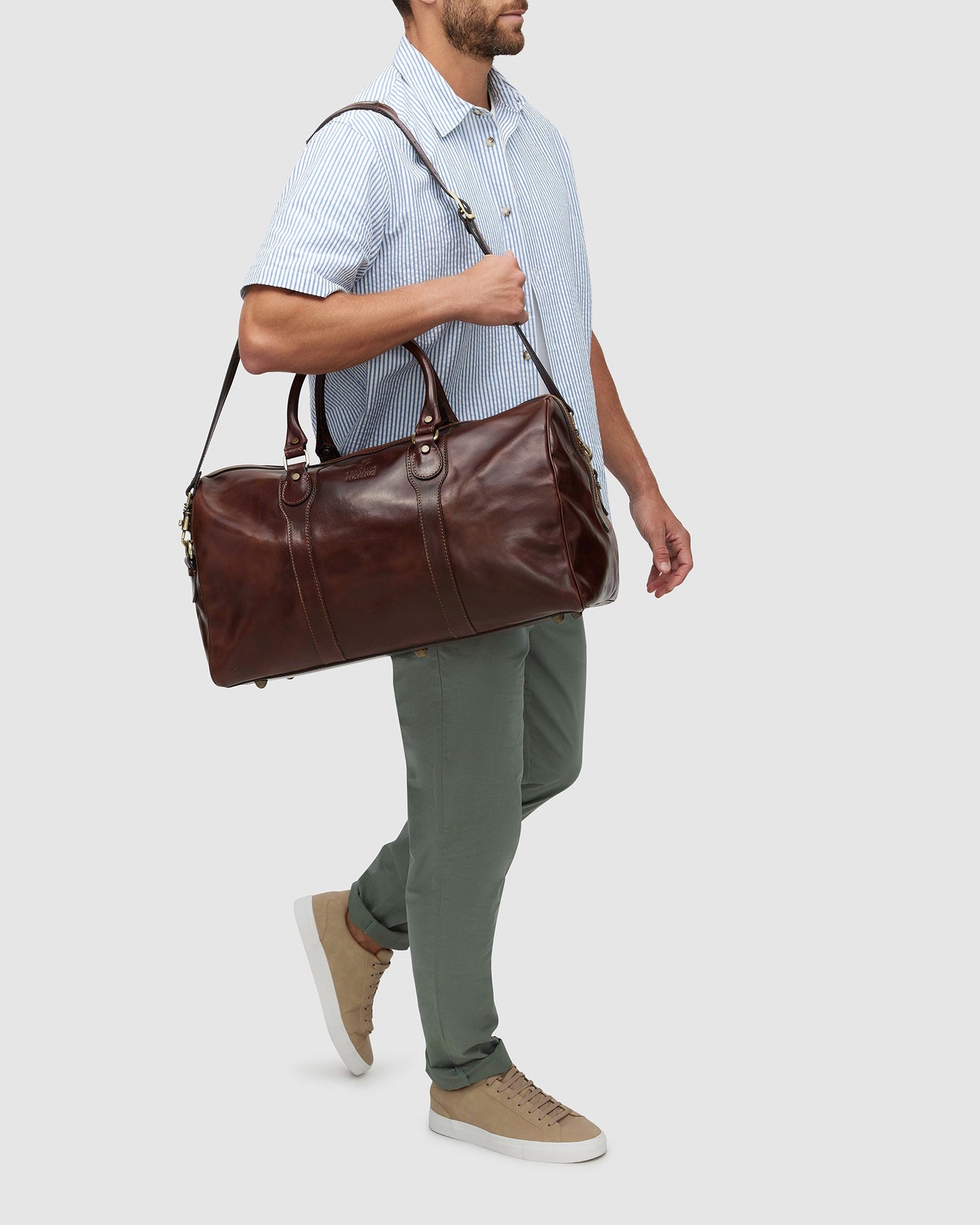 Beltrami Brown - Leather Duffle Bag