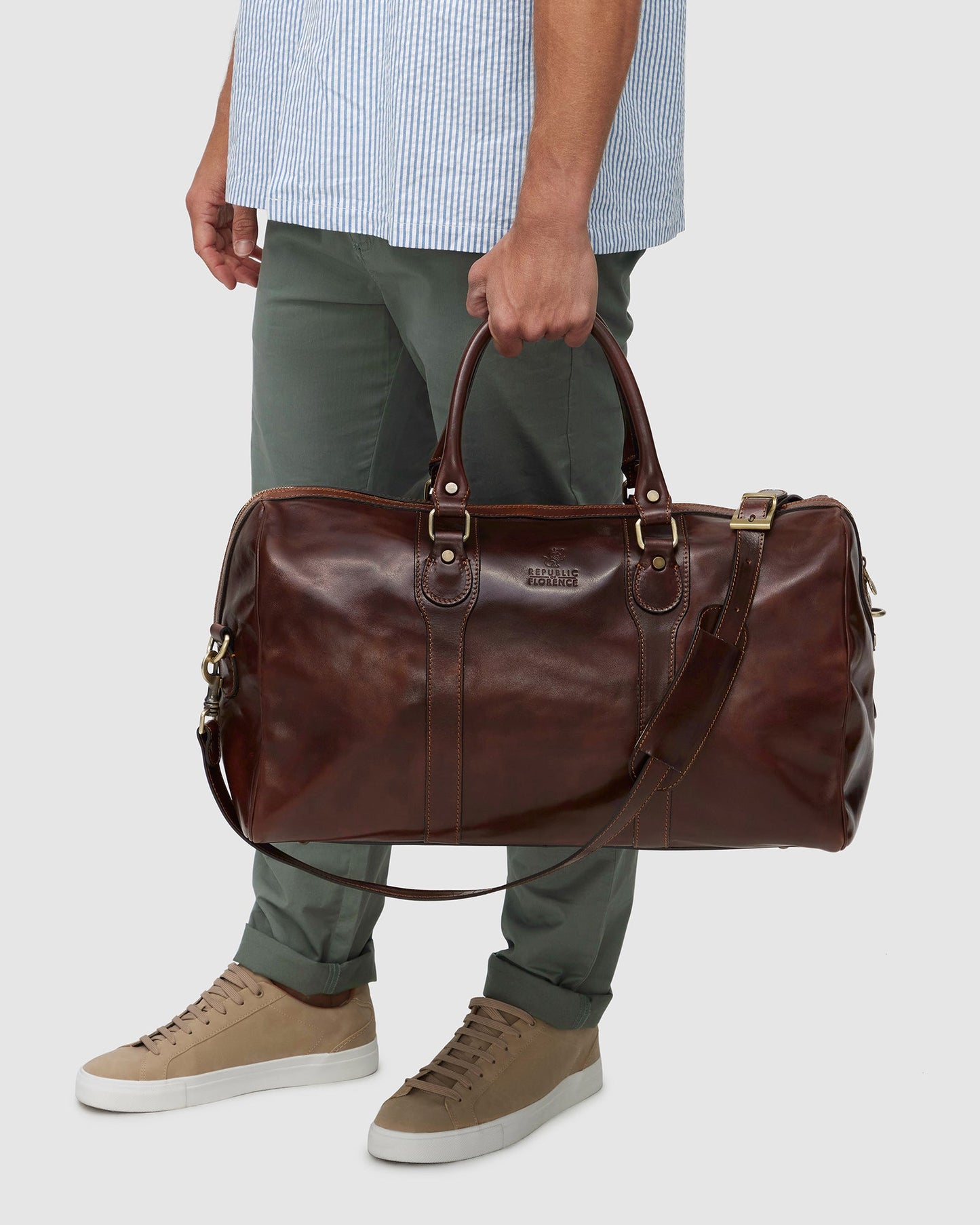 Beltrami Brown - Leather Duffle Bag