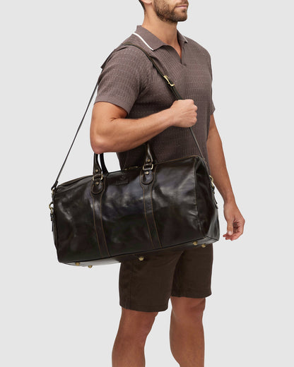 Beltrami Chocolate - Leather Duffle Bag