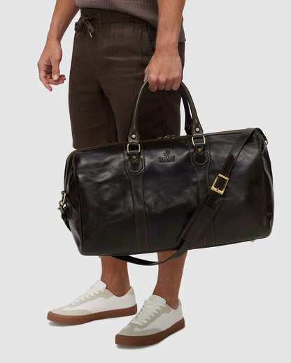 Beltrami Chocolate - Leather Duffle Bag