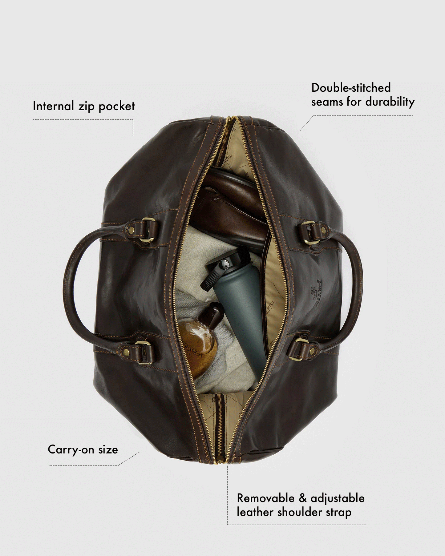 Beltrami Tan - Leather Duffle Bag