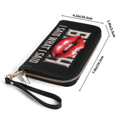 I Said What I Said - Women Leather Wallet - Bis07WL