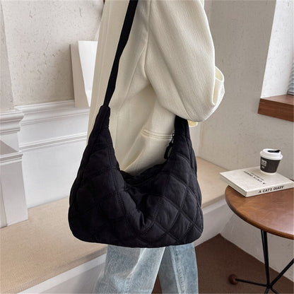 Olives Quilted Puffer Bag