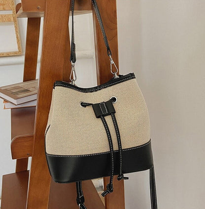 Vintage Canvas Bucket Bag