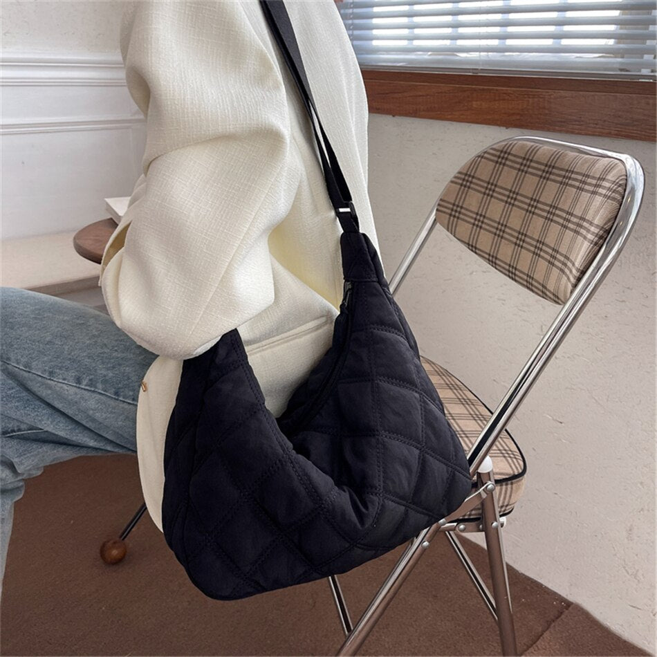 Olives Quilted Puffer Bag