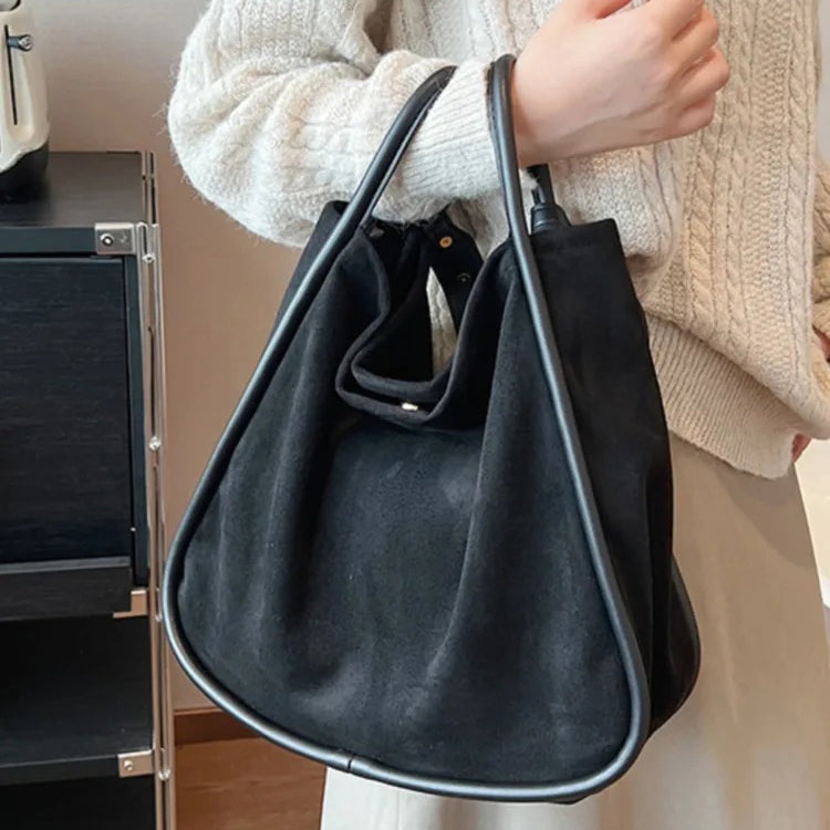 Suede Large Handle Tote