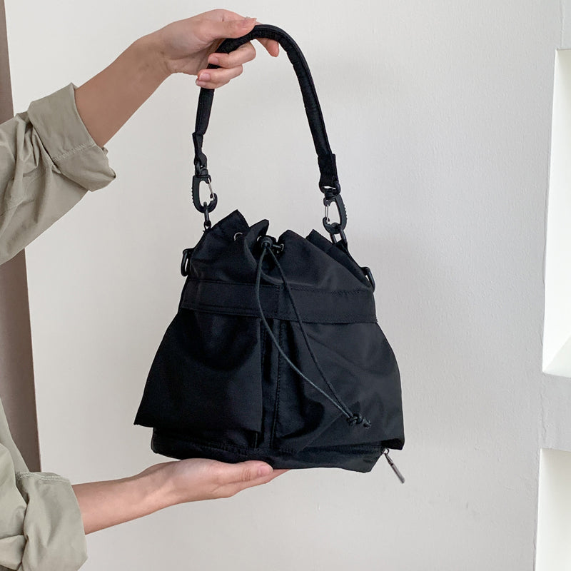 Olives Nylon Drawstring Bag