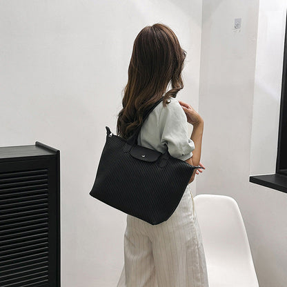 Top Handle Pleated Tote