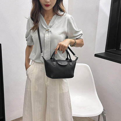 Top Handle Pleated Tote