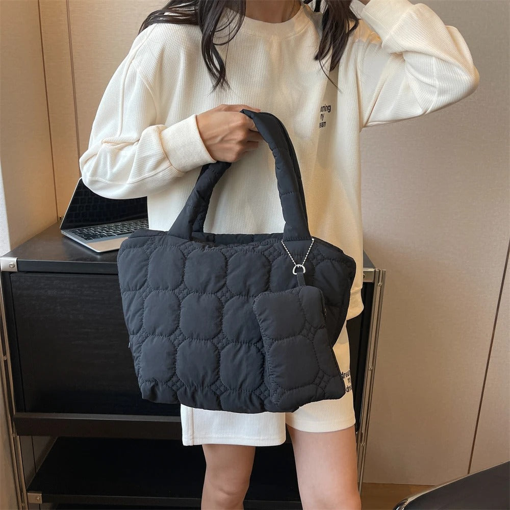 Olives Boxy Puffer Tote