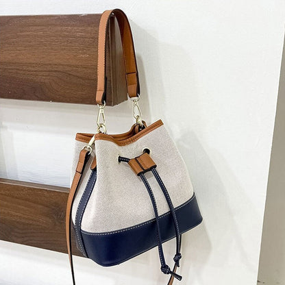 Vintage Canvas Bucket Bag