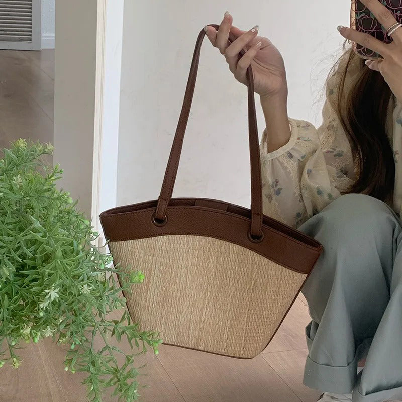 Hailey Straw Tote