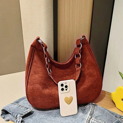 Mara Suede Shoulder Bag