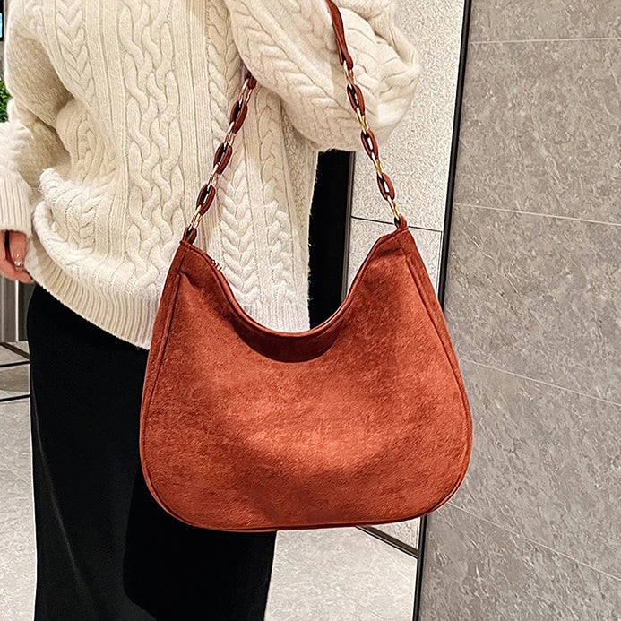 Mara Suede Shoulder Bag