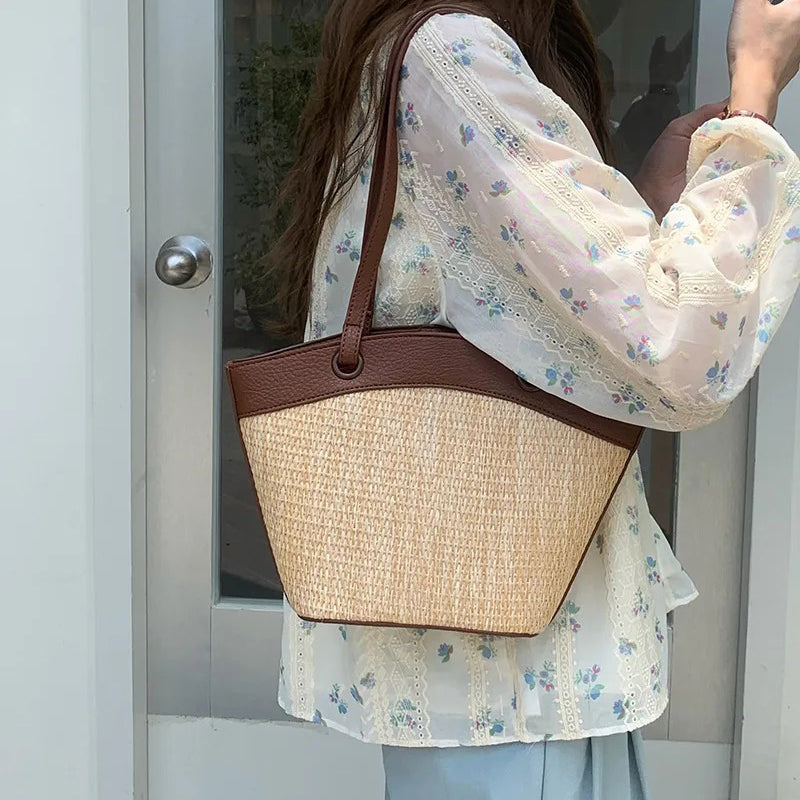 Hailey Straw Tote