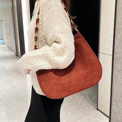 Mara Suede Shoulder Bag