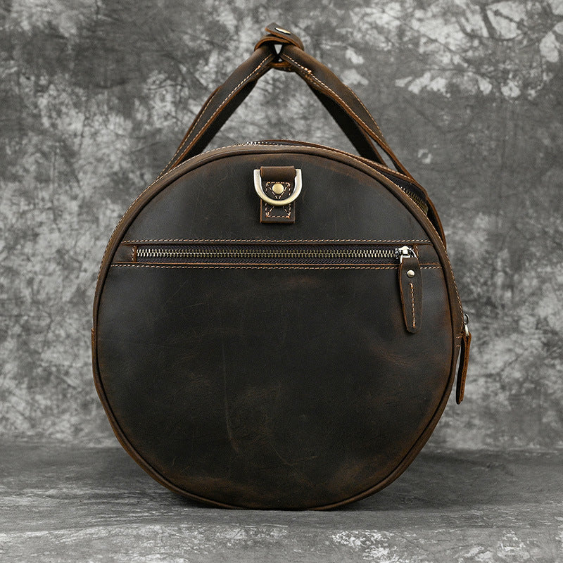 Classic Leather Weekender Duffle Bag