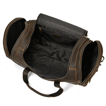 Classic Leather Weekender Duffle Bag