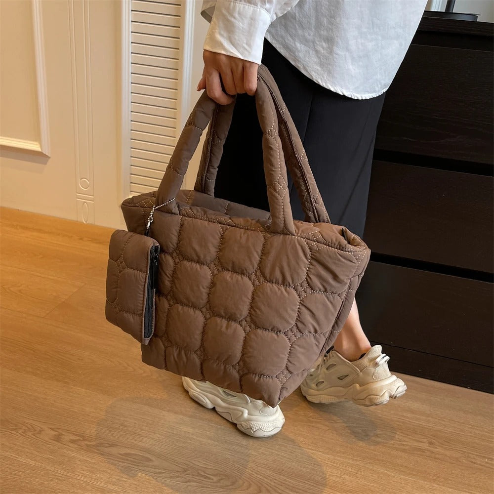 Olives Boxy Puffer Tote