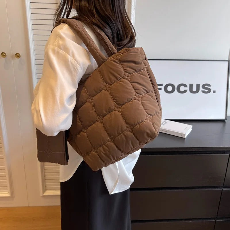 Olives Boxy Puffer Tote