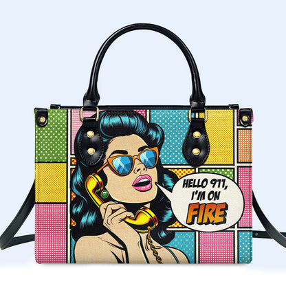 I Am On Fire - Personalized Custom Leather Handbag - DB05