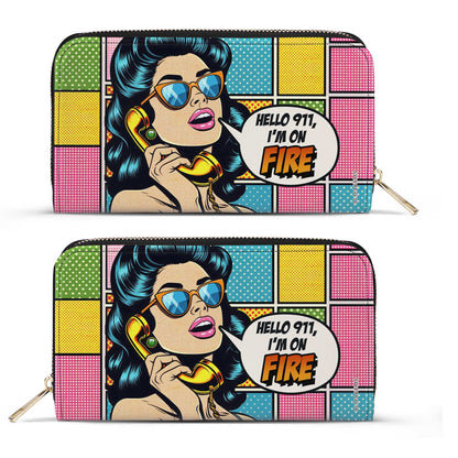 I'm On Fire - Women Leather Wallet - DB05WL