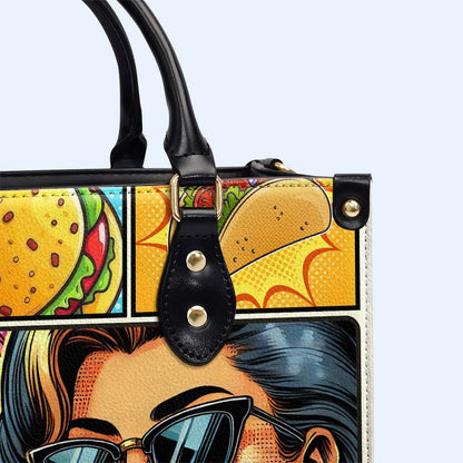 I Can Buy Myself Tacos  - Personalized Custom Leather Handbag - QCUS016_HB