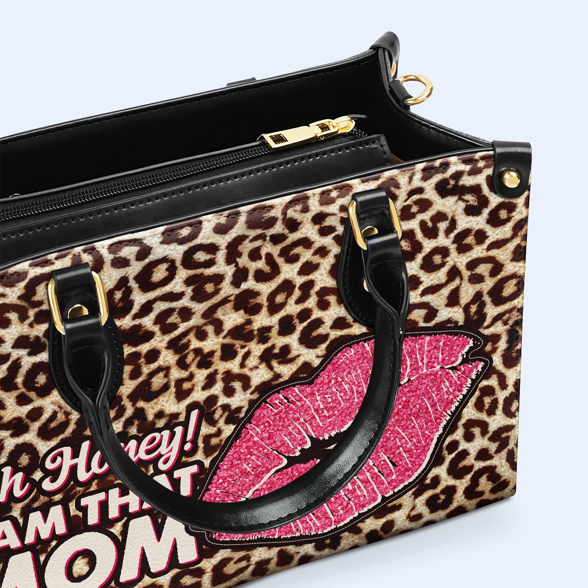 I Am That Mom - Personalized Custom Leather Handbag - DB18