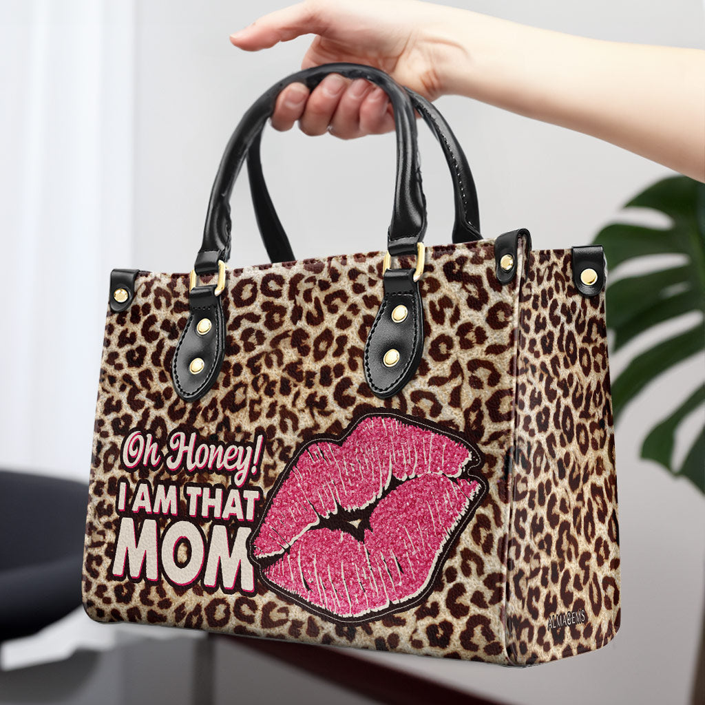 I Am That Mom - Personalized Custom Leather Handbag - DB18