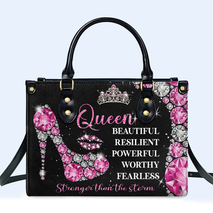 Month Queen - Personalized Custom Leather Handbag - DB24