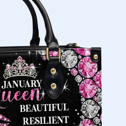 Month Queen - Personalized Custom Leather Handbag - DB24