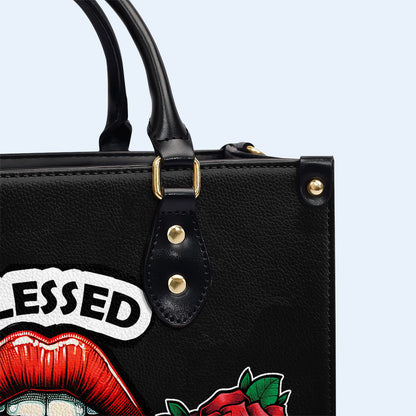 Blessed And Highly Flavored - Personalized Custom Leather Handbag - DB29