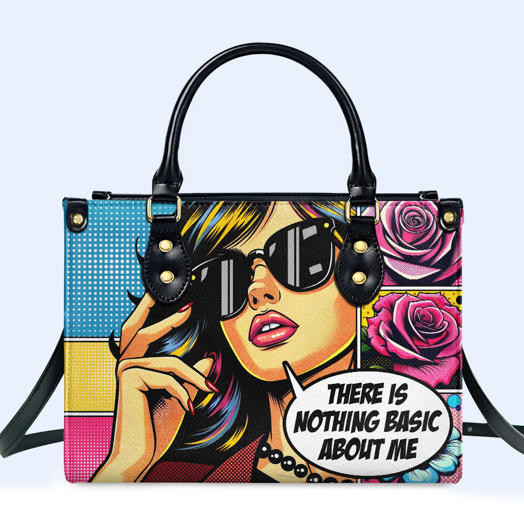 There's Nothing Basic About Me - Personalized Custom Leather Handbag - DB35