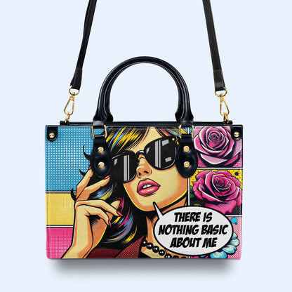 There's Nothing Basic About Me - Personalized Custom Leather Handbag - DB35