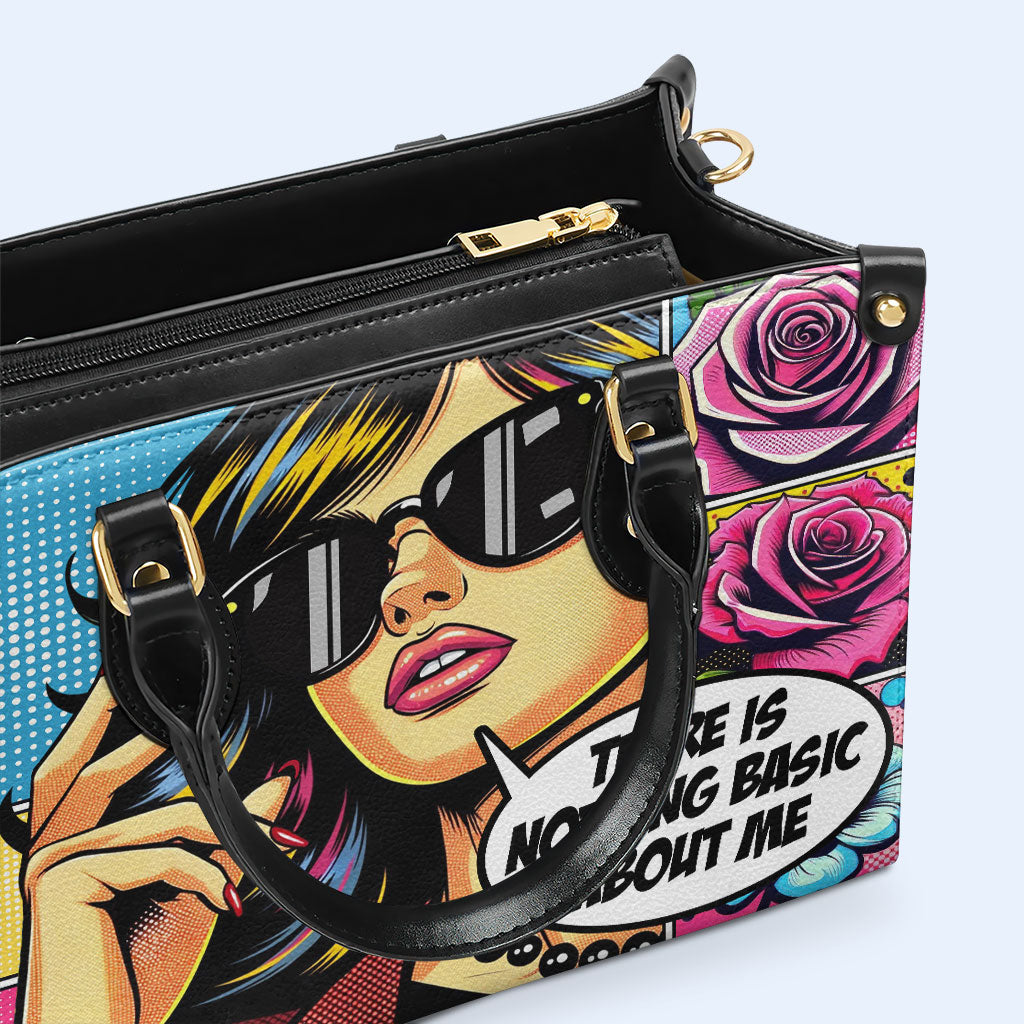 There's Nothing Basic About Me - Personalized Custom Leather Handbag - DB35