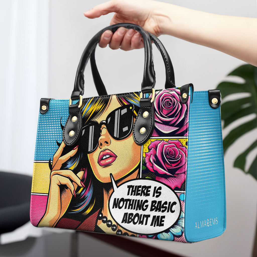 There's Nothing Basic About Me - Personalized Custom Leather Handbag - DB35