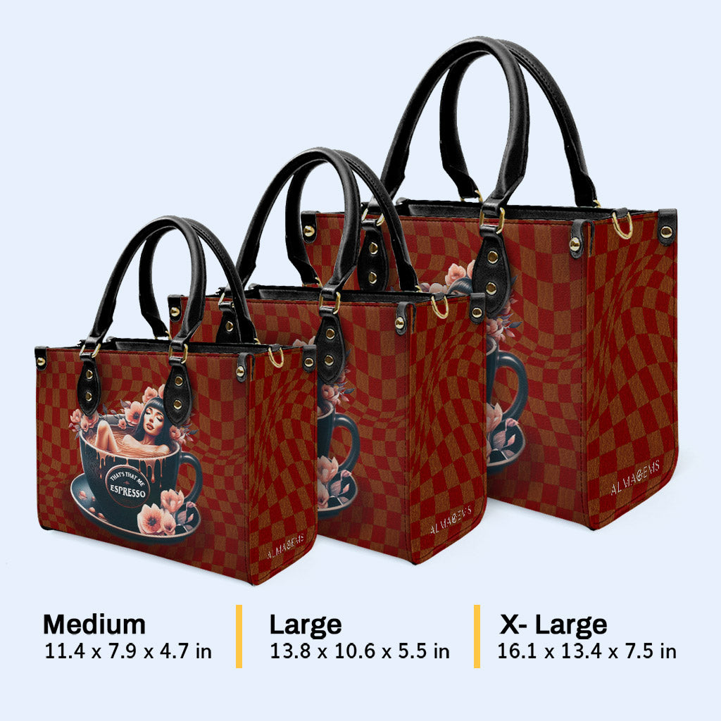 That's That Me Espresso - Personalized Custom Leather Handbag - DB60