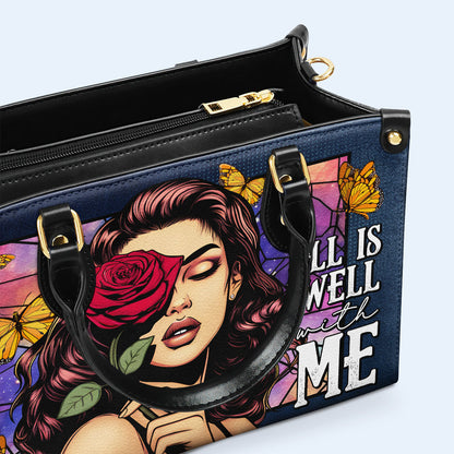 All Is Well With Me - Personalized Custom Leather Handbag - DB63